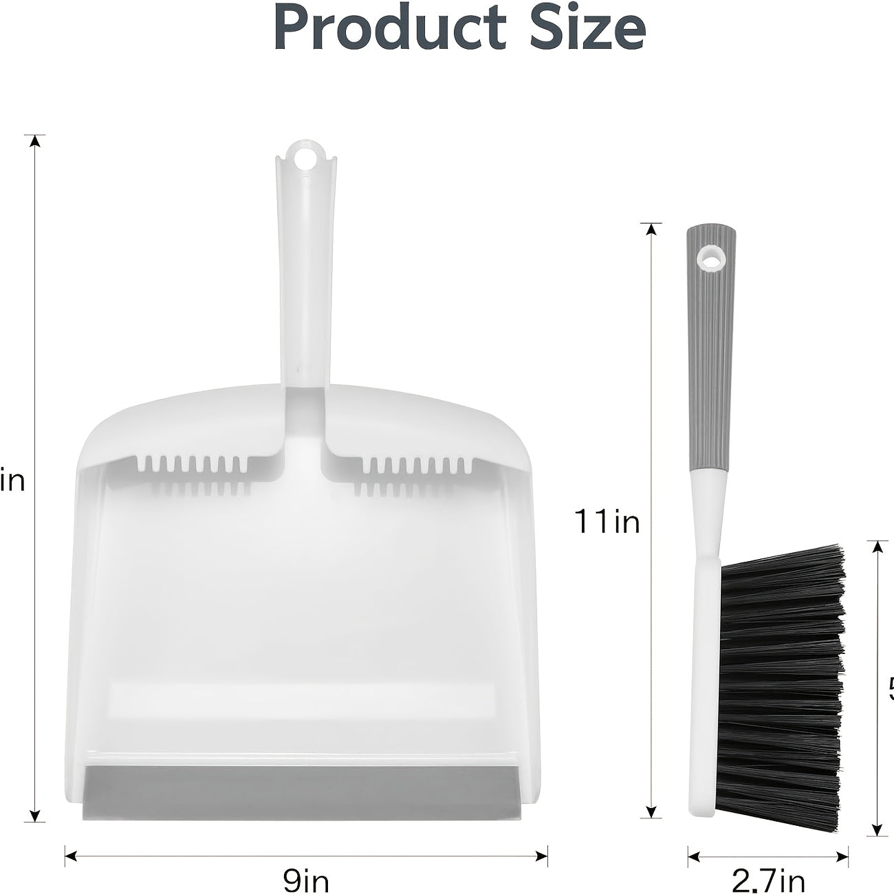 Mini Broom and Dustpan Set with Ergonomic Handle & Snap-On Design - Compact Nesting Cleaning System, Soft Bristle Brush & Durable Dust Pan for Kitchen, Floor, Carpet, Pet Hair, Sofa - Lightweight & Portable for Home, Office, Car - Space-Saving Storage