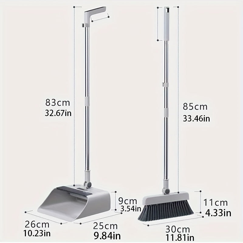 3pcs/set, Household Broom, Floor Brush And Dustpan Set, Thick Broom, Long Handled Brush And Dustpan, Non Stick Floor Cleaning Tool, Used for Home Office, School Dormitory, Cleaning Supplies, Cleaning Tools