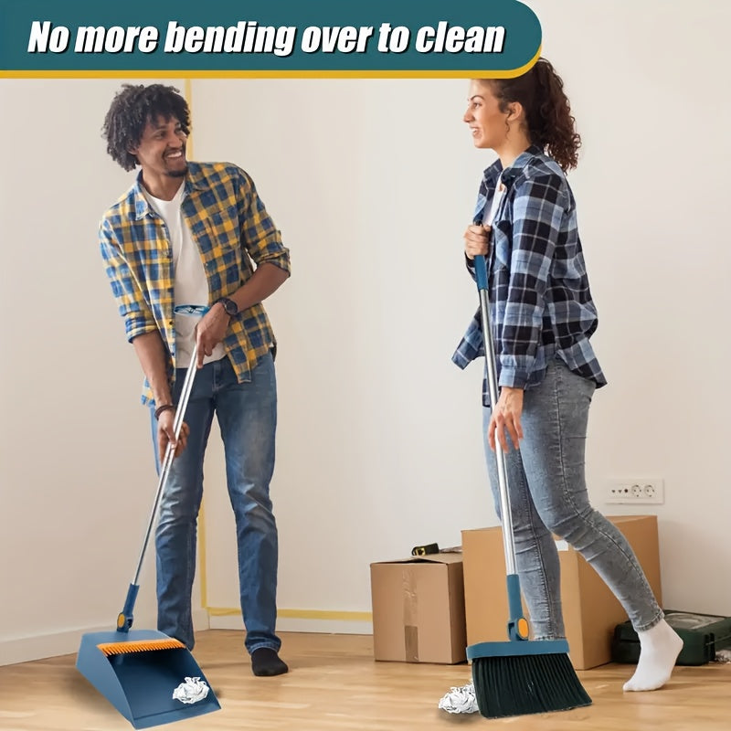 2in 1Broom And Dustpan Set, Broom Dust Pan, Dustpan with Long Handle, Broom with Dustpan, Broom And Dustpan Set for Home, Dustpan Comb, Broom with Dustpan Combo Set