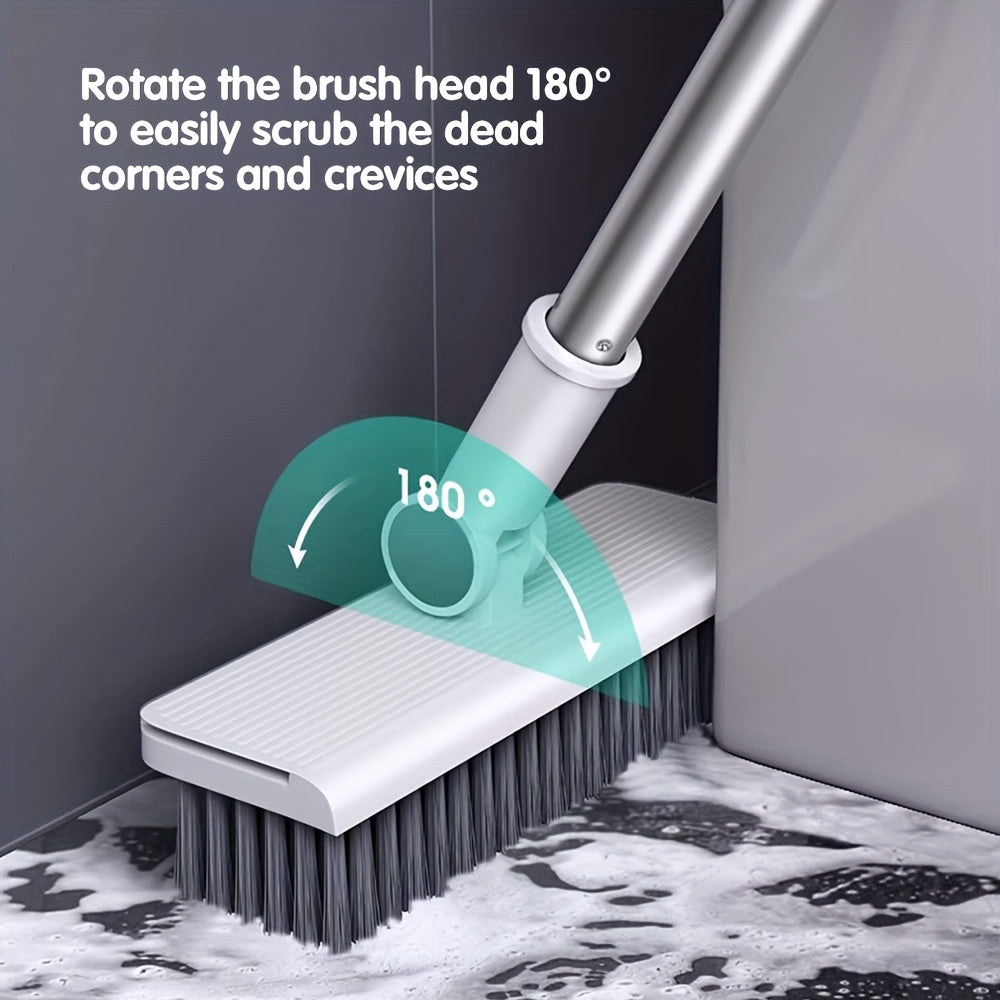Broom with Dustpan Combo Set, 3in 1 for Sweeping Indoor And Push Broom Outdoor with Dust Pan, 14.2 to 48.8 Inch Adjustable Long Handle Broom And Dustpan Set,, Marine Cleaning Tools: Broom And Dustpan