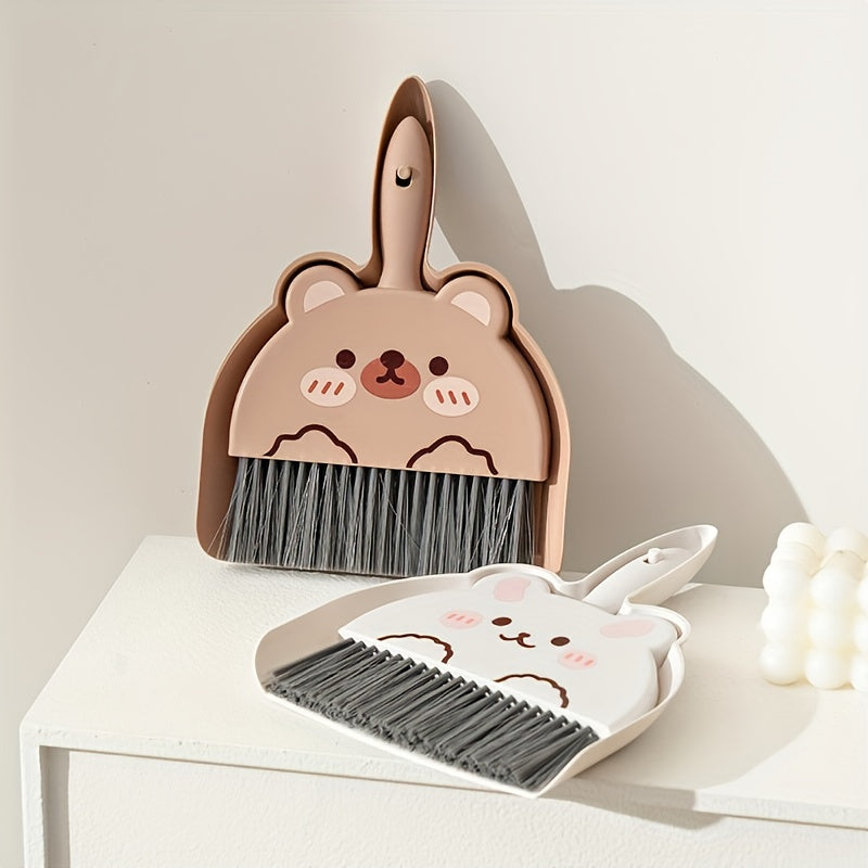 Cute Animal-Shaped Broom and Dustpan Set for Home Cleaning - 1 Broom + 1 Dustpan, Ideal for Living Room, Kitchen, and Outdoor Use, Perfect for Children and Pets, Living Room Sweeping|Playful Design|Durable Sweeping Equipment