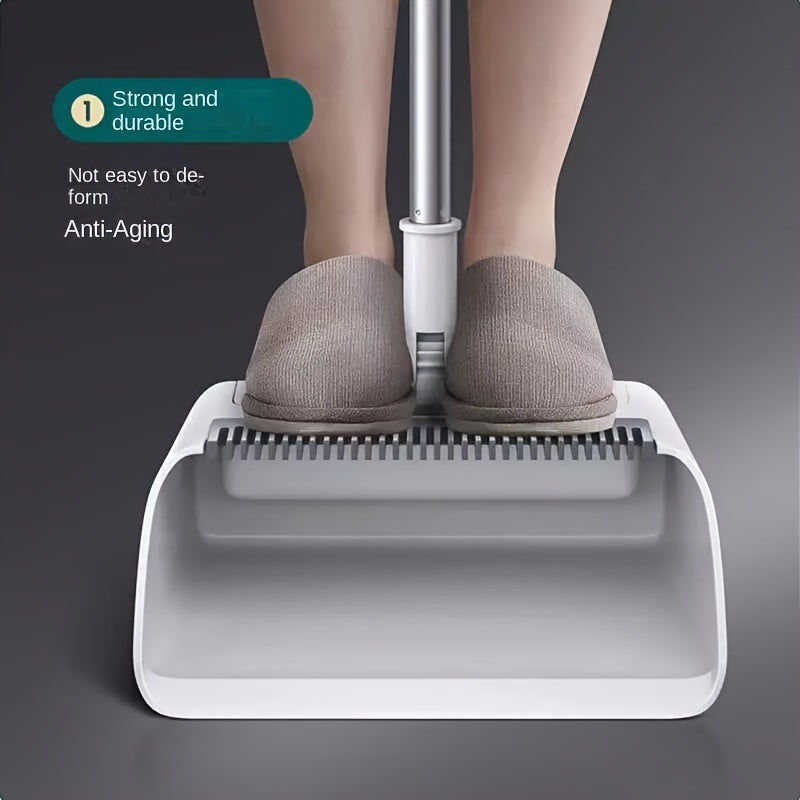 3pcs/set, Household Broom, Floor Brush And Dustpan Set, Thick Broom, Long Handled Brush And Dustpan, Non Stick Floor Cleaning Tool, Used for Home Office, School Dormitory, Cleaning Supplies, Cleaning Tools