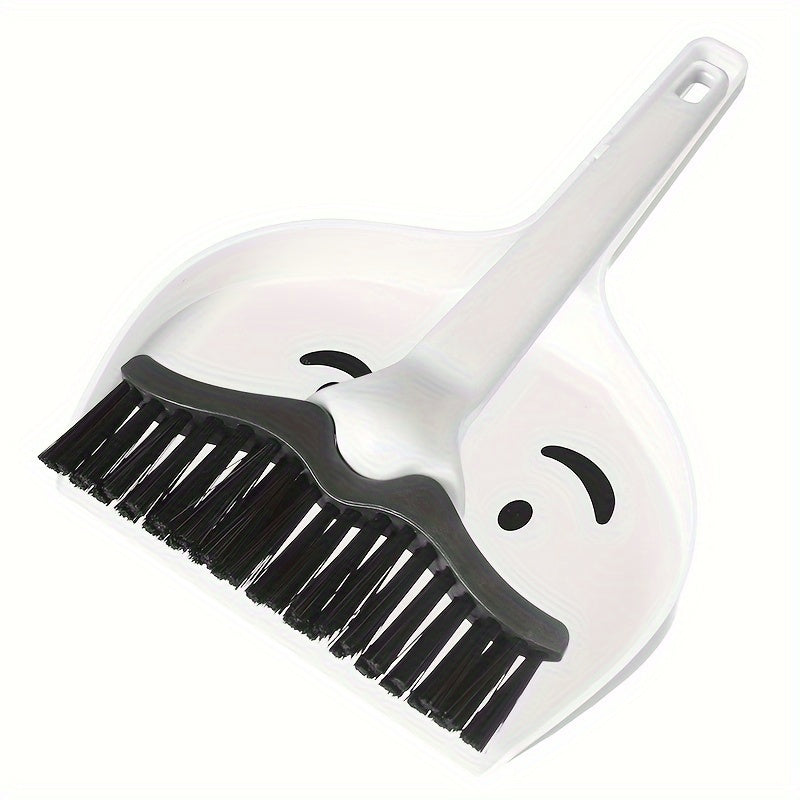 1 Set Mini Desktop Broom and Dustpan Set Small Broom Two-piece Set Keyboard Cleaning Brush