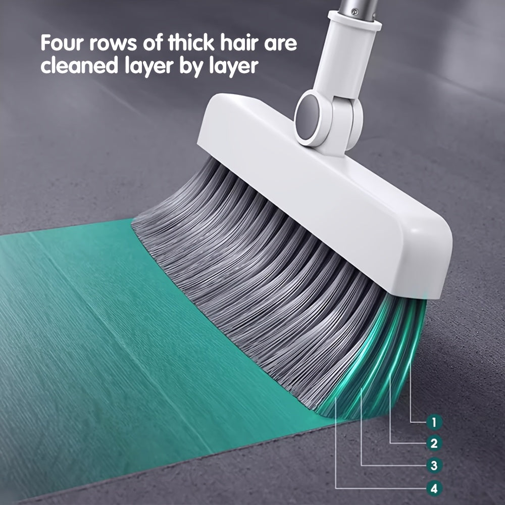 Broom with Dustpan Combo Set, 3in 1 for Sweeping Indoor And Push Broom Outdoor with Dust Pan, 14.2 to 48.8 Inch Adjustable Long Handle Broom And Dustpan Set,, Marine Cleaning Tools: Broom And Dustpan