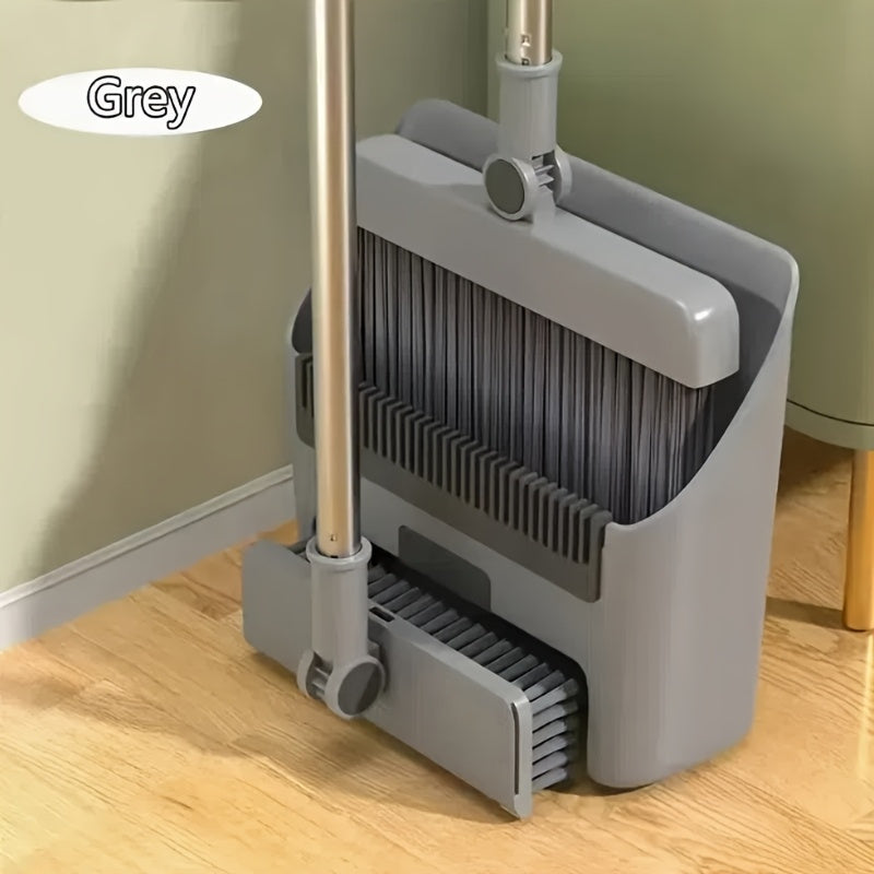 3-in-1 90% off Layer Broom and Broom Set, No Flag Bristle Broom, Multi-Surface Cleaning Kit, Suitable for Living Room, Bedroom, Bathroom, Carpet, Hard Floors, Durable Plastic, Home and Dormitory Use