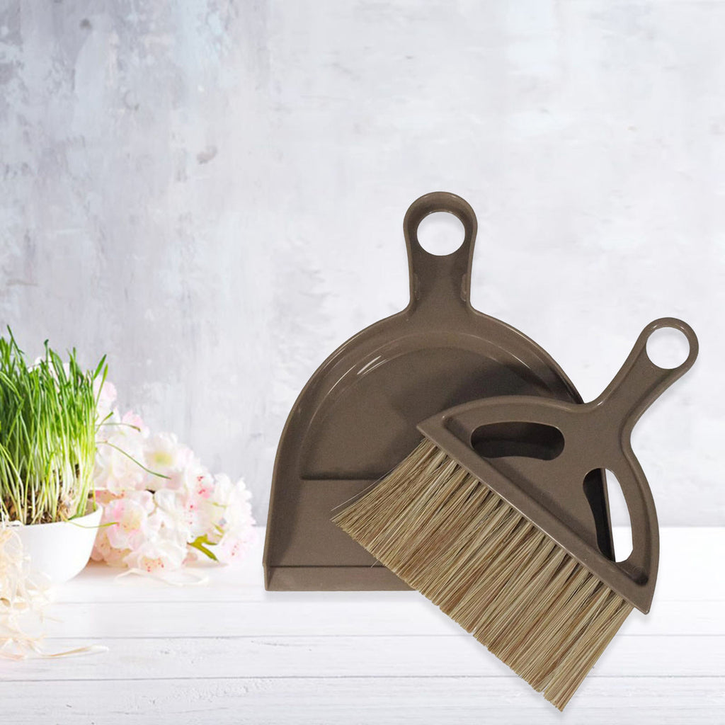 1pc Compact & Lightweight Plastic Broom and Dust Pan Set with Ergonomic Handle & Non-Toxic Bristles - Mini Sweeper for Hard Floors, Kids, Pets, Home, Car, Camping - Easy Storage Dust Pan and Brush Combo for Small Spaces, Ideal for Bedroom, Living Room,